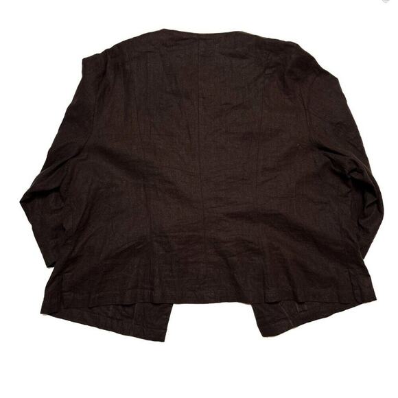 Versailles Open Front Beaded Jacket Seashell Sequin Linen Blend Women's 22W Euro - Picture 7 of 10